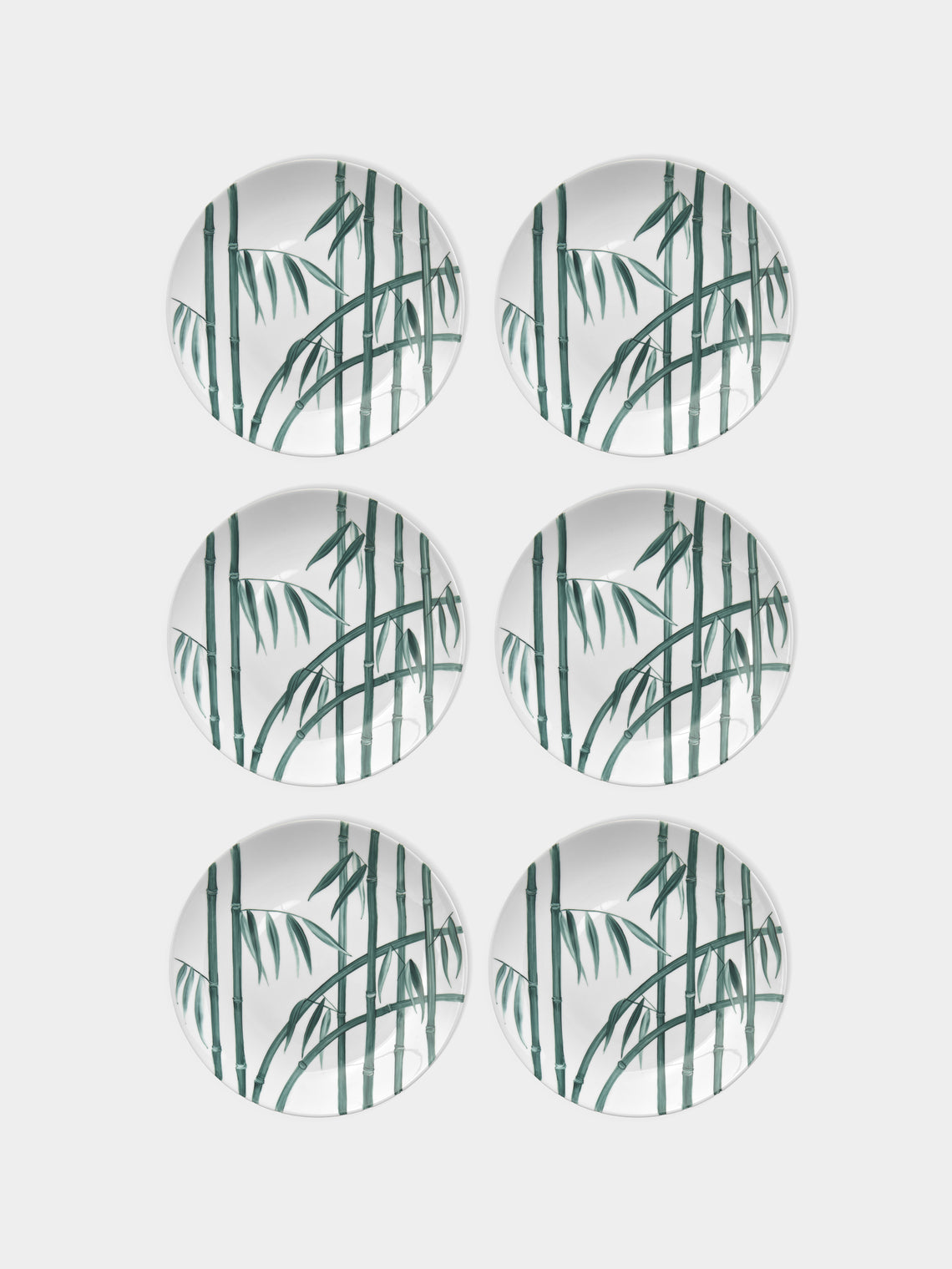 Marie Daage - Jardin d'Arashiyama Hand-Painted Porcelain Dinner Plate (10.5in/26.5cm) - White - ABASK