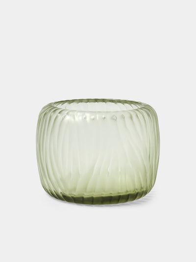 Micheluzzi Glass - Pozzo Verdino Alghe Hand-Blown Murano Glass Vase (6.5in/17cm) - Green - ABASK - 