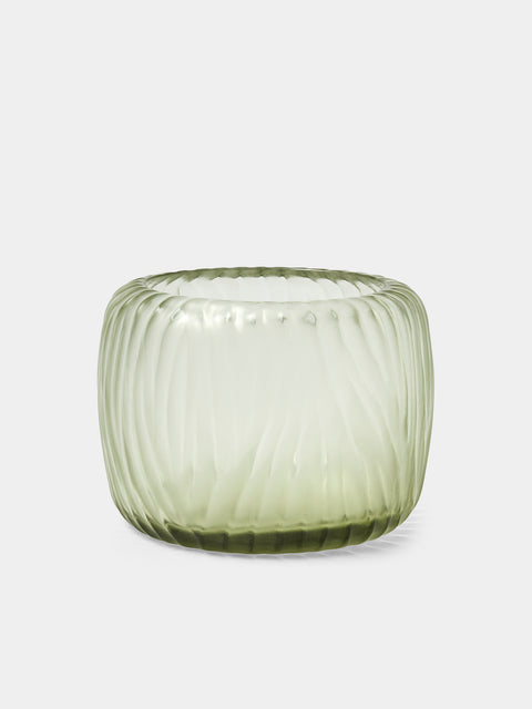 Micheluzzi Glass - Pozzo Verdino Alghe Hand-Blown Murano Glass Vase (6.5in/17cm) - Green - ABASK - 