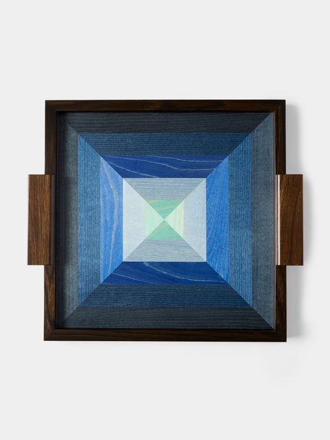 Kevin Stamper - Albers Wood Tray (12.5in/32cm) - Blue - ABASK - 