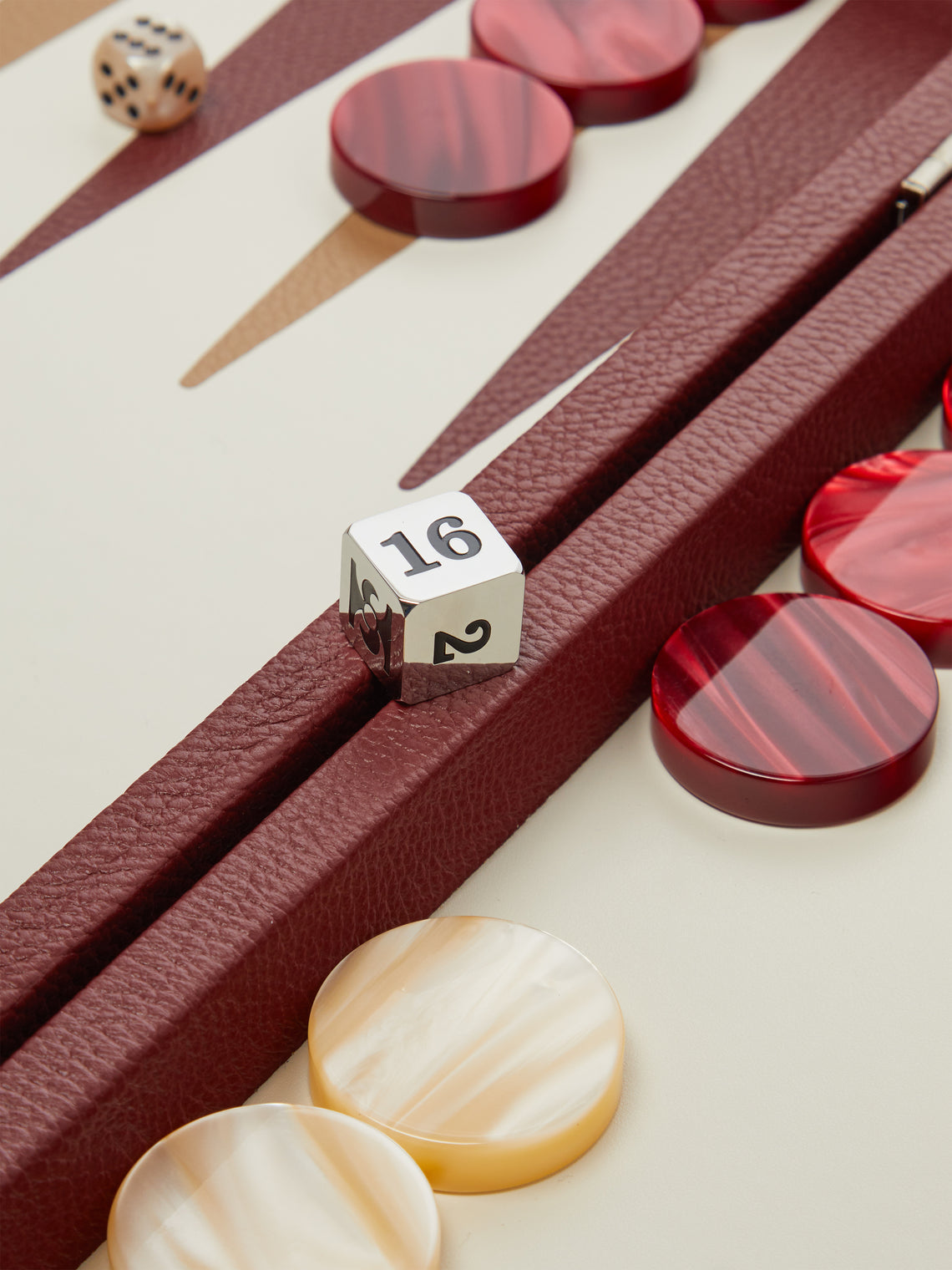 Leather Competition Backgammon Set