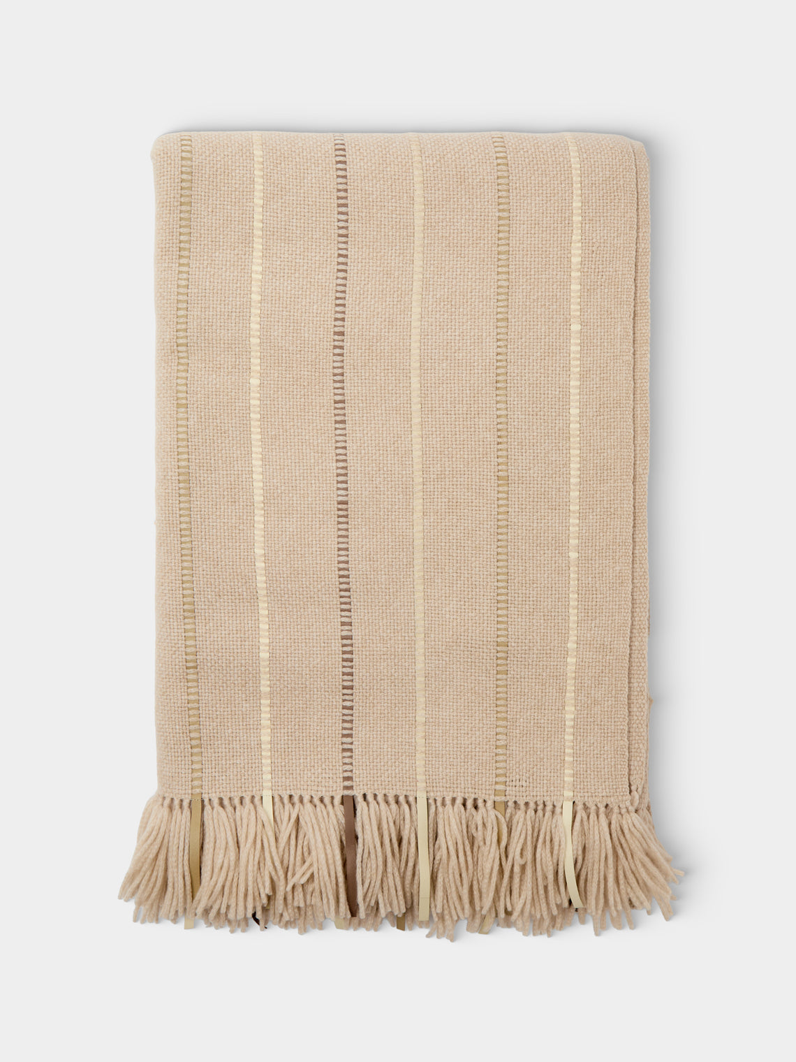 Alonpi - Ella Cashmere Blanket (75in/1.9m) - Beige - ABASK - 