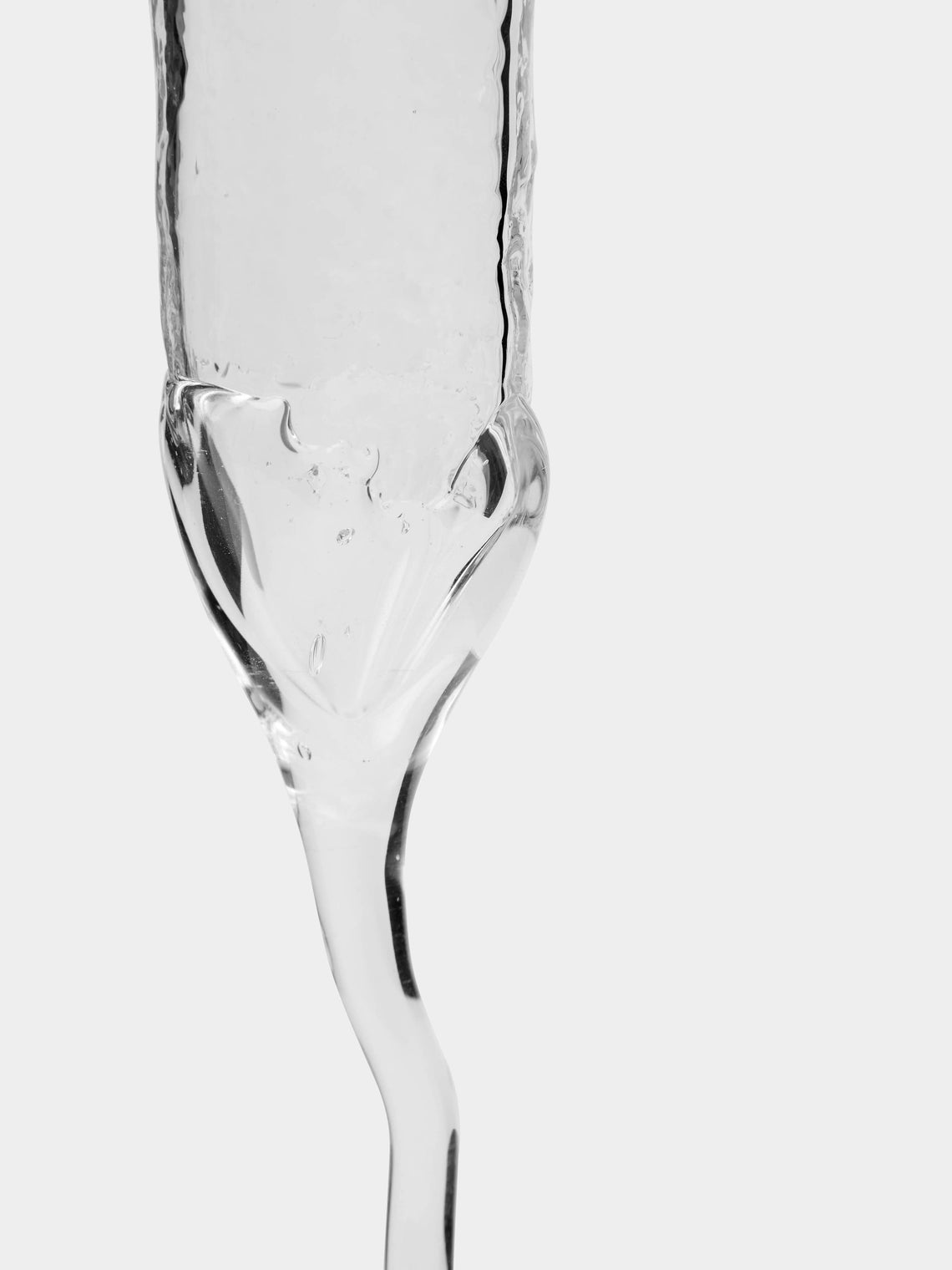 Hand-Blown Glass Champagne Flute