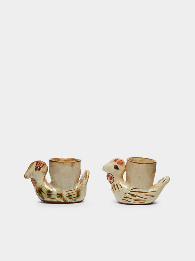 Malaika - Chicken Hand-Painted Egg Cups (Set of 2) -  - ABASK - 
