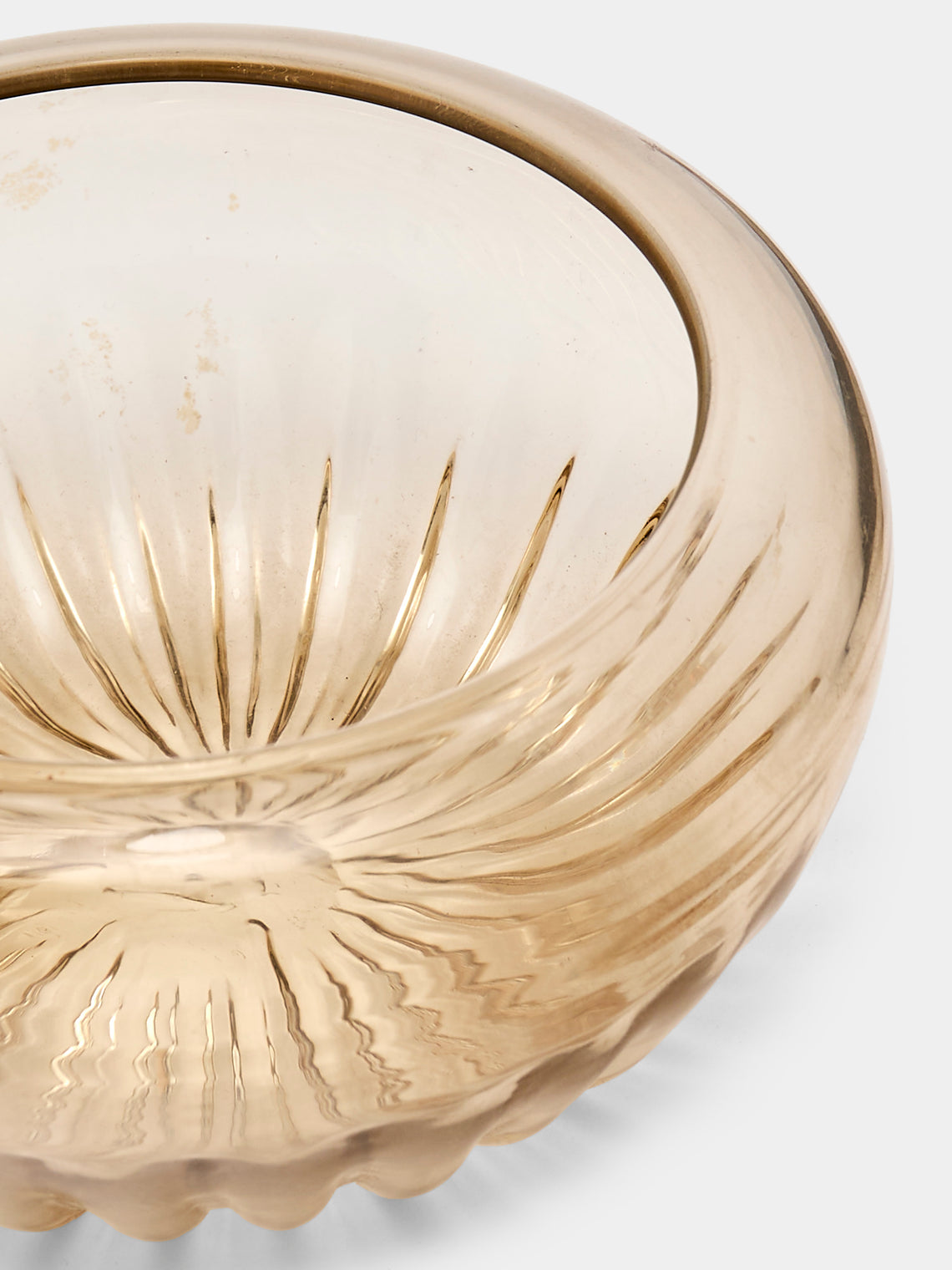 Antique and Vintage - 1920s Cappellini Glass Bowl - Brown - ABASK