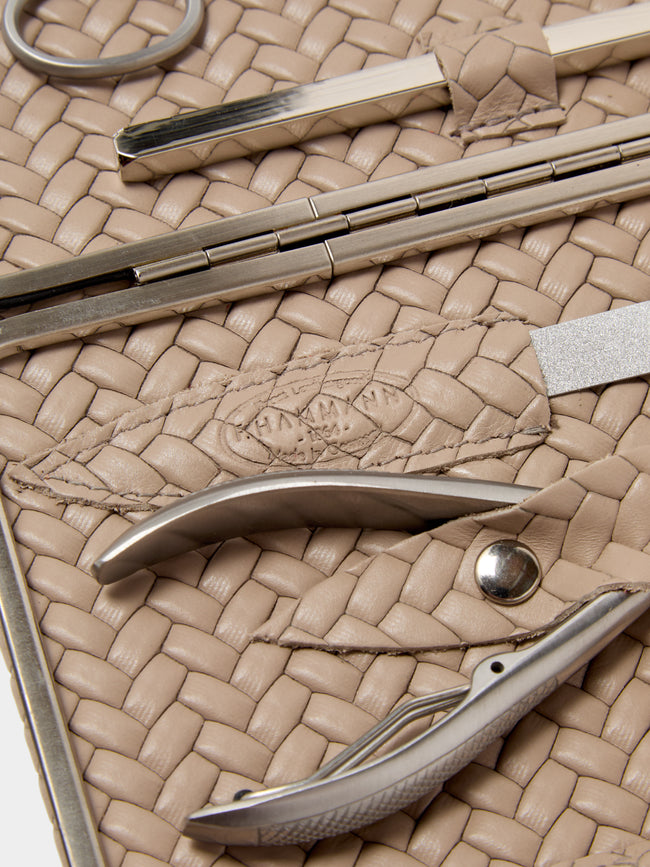 F. Hammann - Woven Leather Large Manicure Set - Beige - ABASK