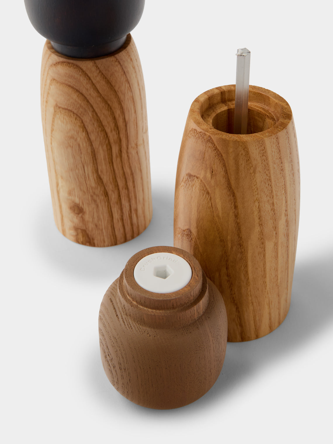 Marisa Klaster - Hand-Turned Wood Salt and Pepper Grinders (Set of 2) - Brown - ABASK