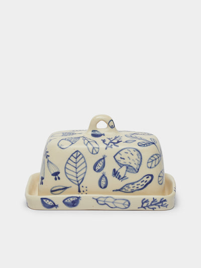 Azul Patagonia - Mushroom Hand-Painted Ceramic Butter Dish -  - ABASK - 
