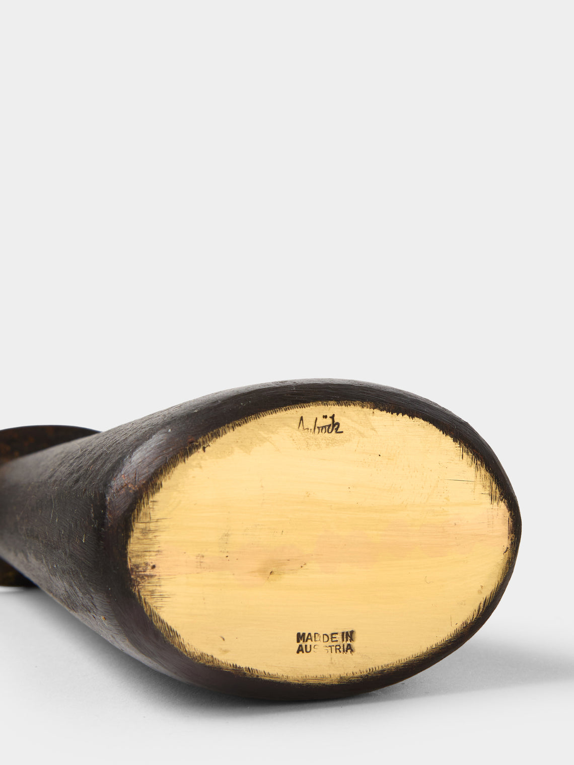 Carl Auböck - Collar Brass Bud Vase (5in/12.5cm) - Black - ABASK