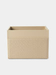 Riviere - Emy Woven Leather Magazine Holder - Ivory - ABASK - 
