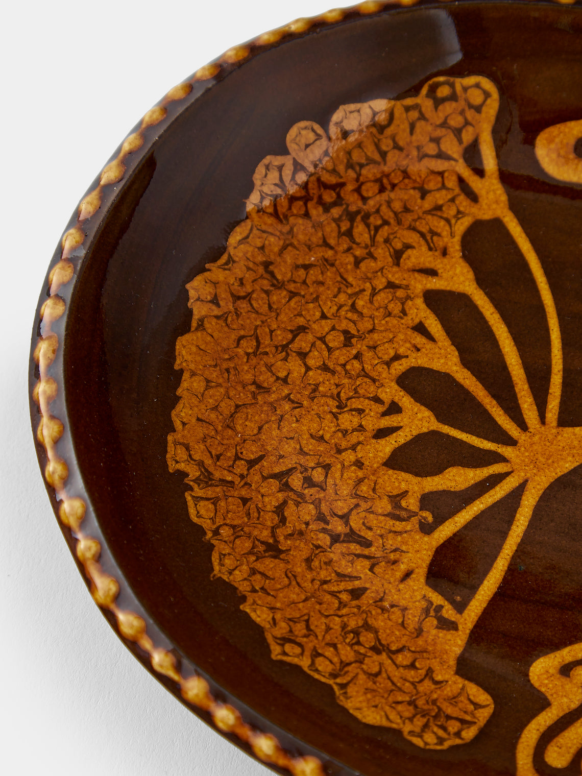 Aono Pottery - Slipware Oval Dish - Brown - ABASK