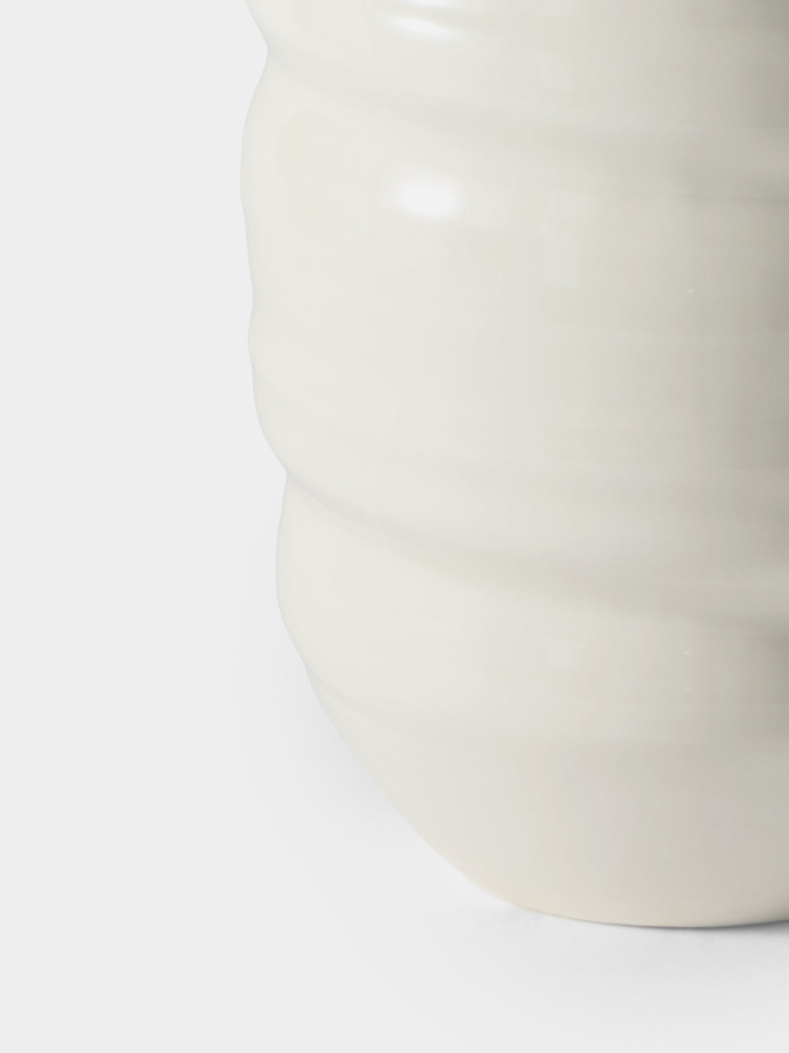 Johanne Coker - No. 3 Hand-Thrown Porcelain Vase (17.5in/45cm) - White - ABASK