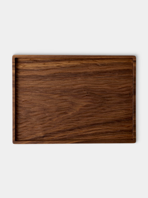 Droulers - Bosco Corteccia Hand-Carved Walnut Tray (11in/28cm) - Brown - ABASK - 