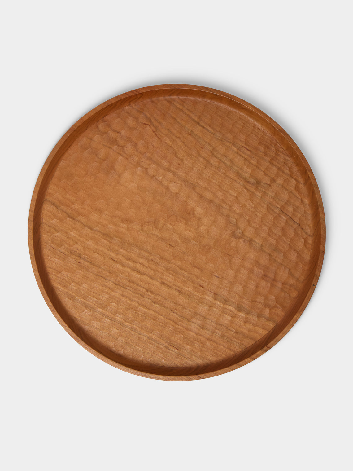 Thursday Furniture - Hand-Turned Cherry Carved Platter - Brown - ABASK