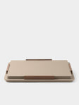 Giobagnara x Poltrona Frau - Leather and Walnut Placemats with Holder (Set of 6) - Taupe - ABASK - 