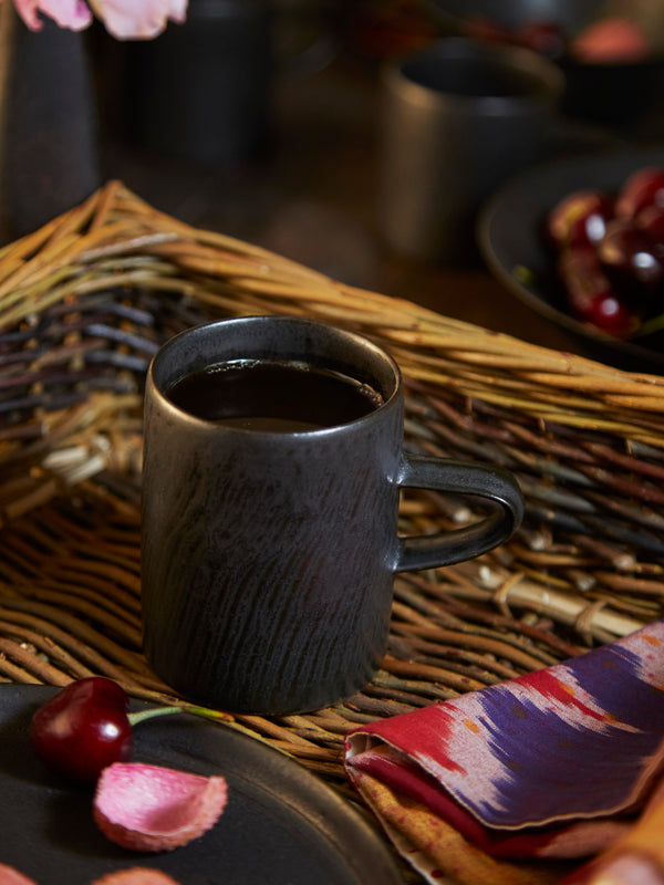 Lee Song-am - Black Clay Medium Mugs (Set of 4) -  - ABASK