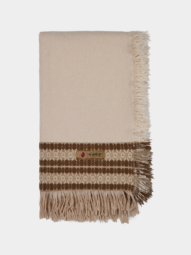 The House of Lyria - Belize Wool and Cashmere Throw (78.5in/2m) - Cream - ABASK - 
