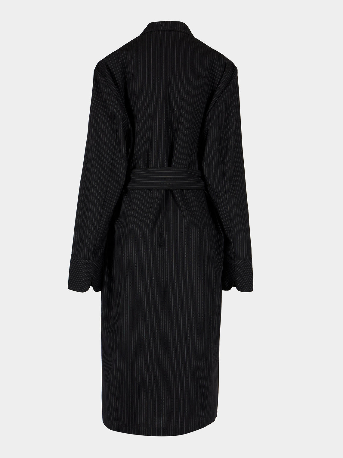 Dorso - The Gessato Wool Robe - Black - ABASK