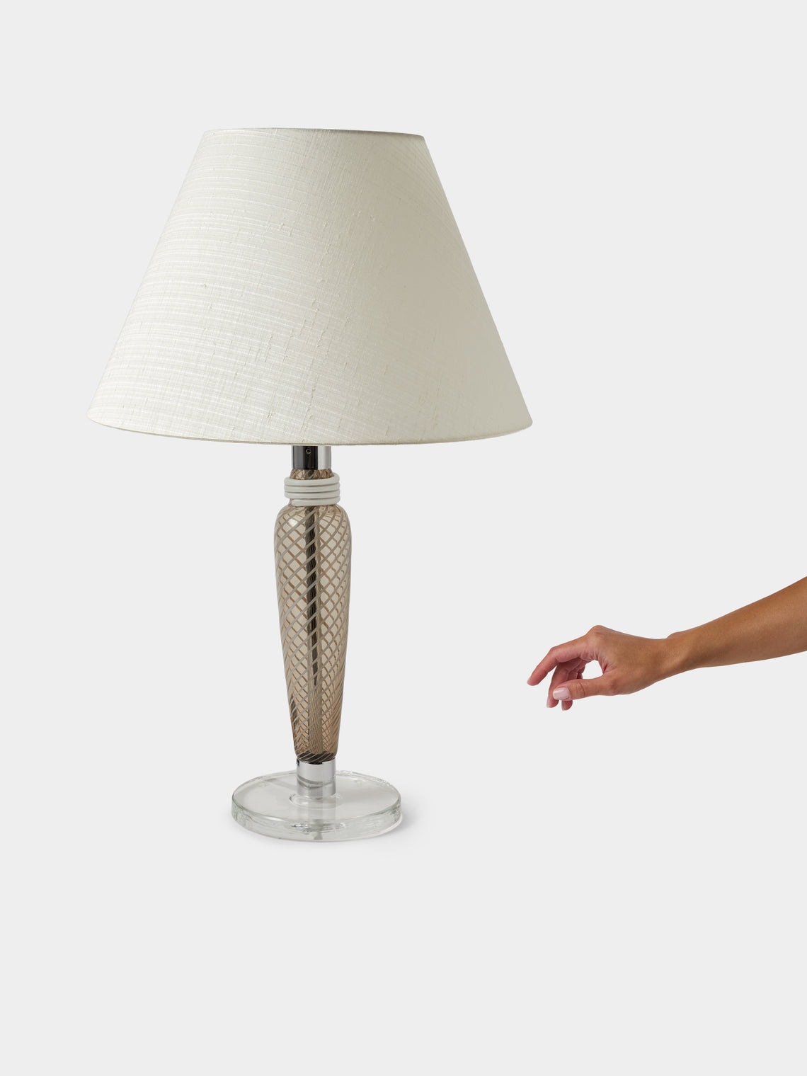 Carlo Moretti - Bricola Hand-Blown Murano Glass Table Lamp - Clear - ABASK