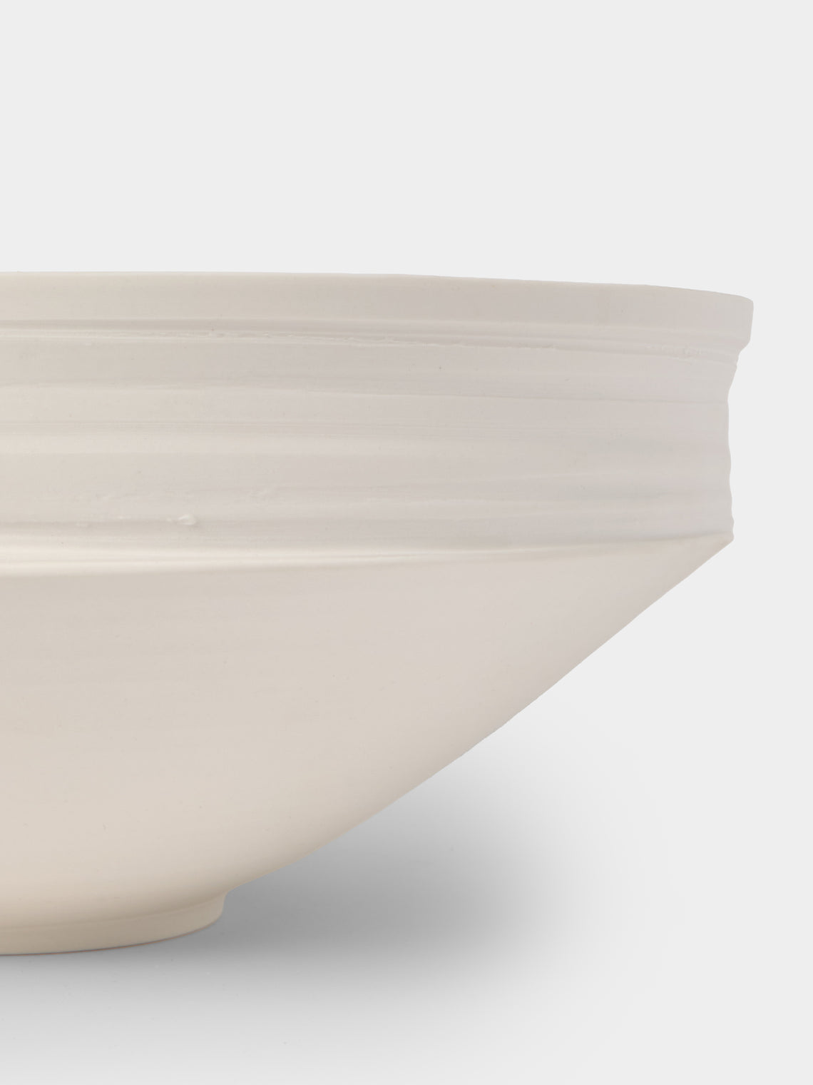 Johanne Coker - No. 10 Hand-Thrown Porcelain Bowl - White - ABASK