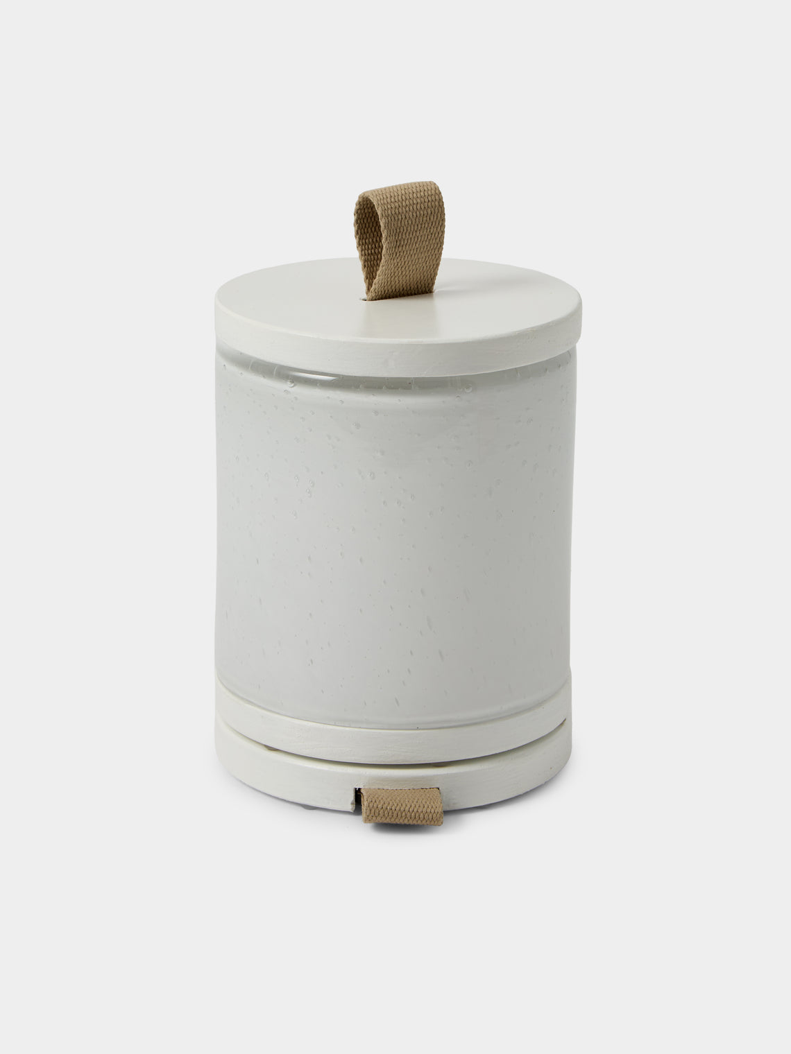 Wannes Antwerp - Antoine Paris Hand-Blown Glass and Rubberwood Portable Lamp - White - ABASK - 