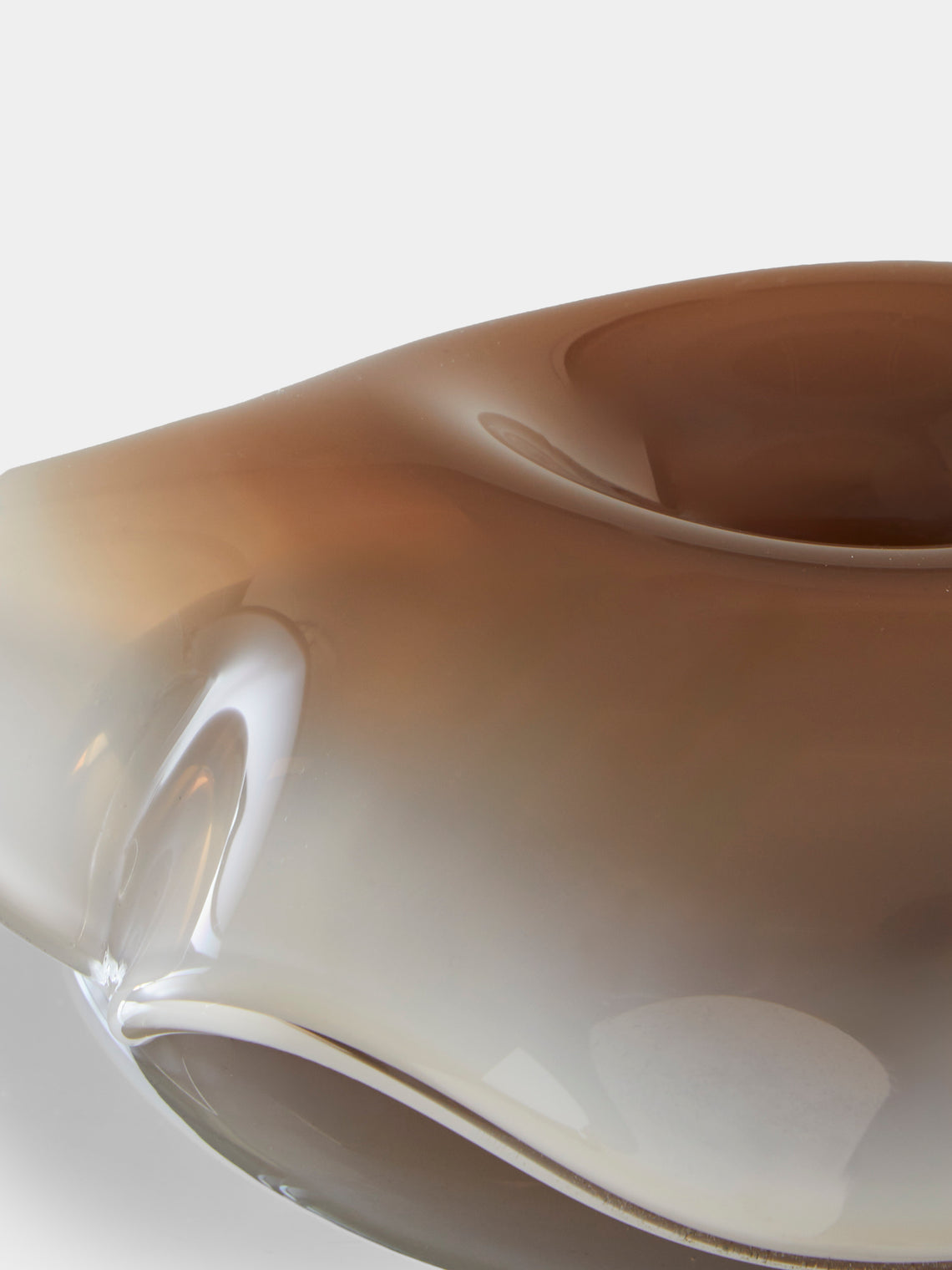 Oog Objects - 17 Hand-Blown Glass Vase (9in/23cm) - Brown - ABASK