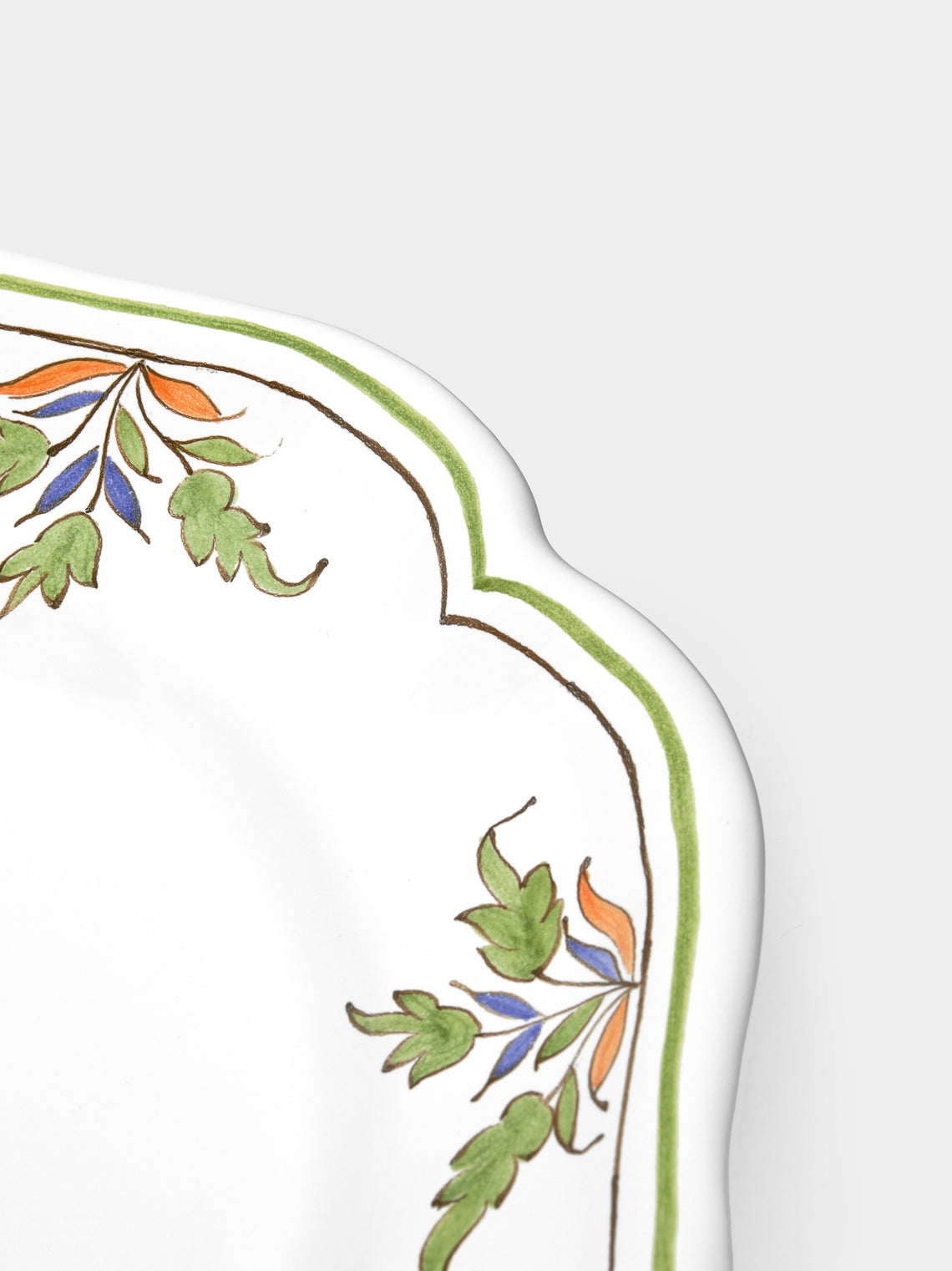 Moustiers Hand-Painted Ceramic Oval Serving Dish