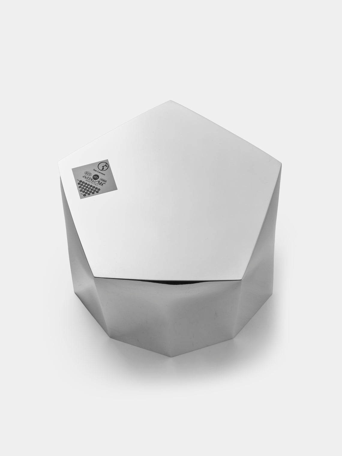 San Lorenzo - 1971 Afra and Tobia Scarpa Polygonal Sterling Silver Vase (7.5in/19cm) - Silver - ABASK