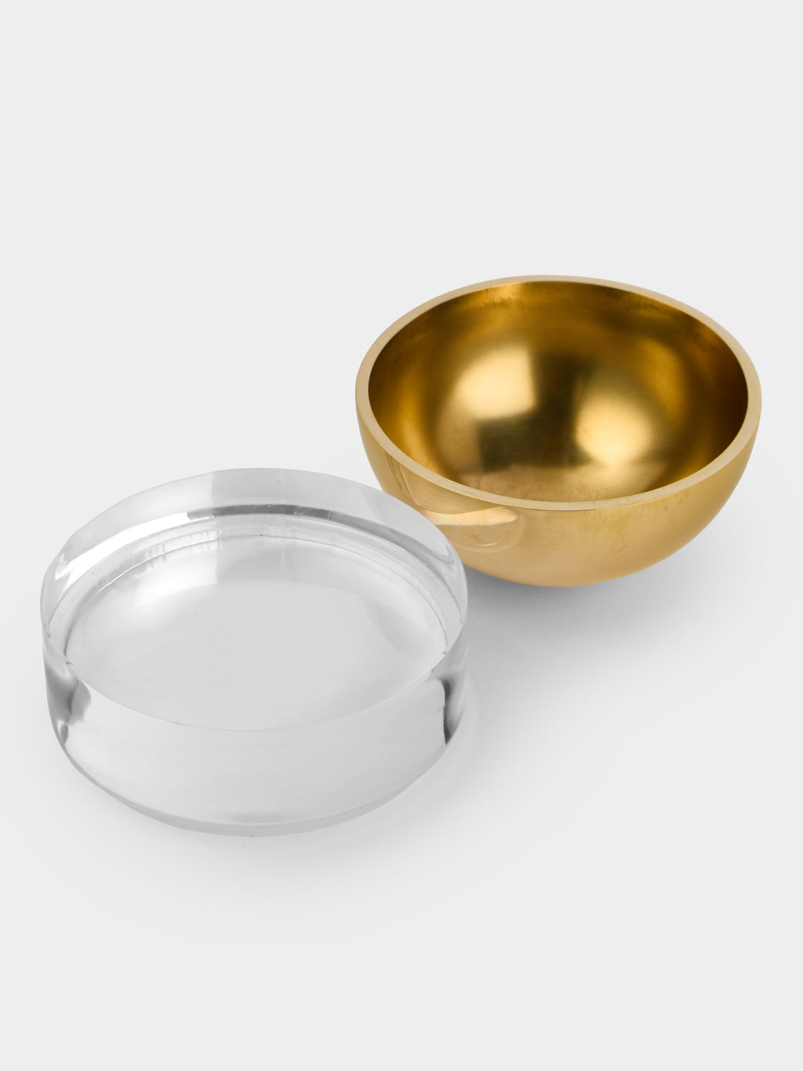 AnObjct - Sfera Sun Brass Medium Lidded Bowl - Gold - ABASK