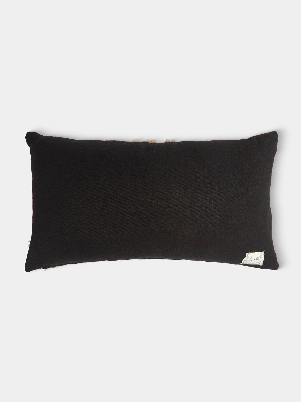 By Walid - 17th-Century English Needlepoint, Linen and Damask Cushion (31.5in/80cm) - Brown - ABASK