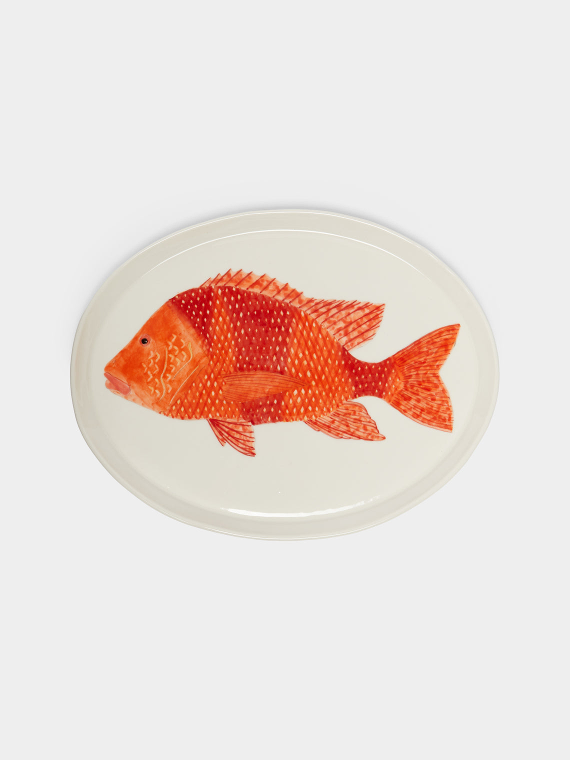 Casa Adams - Red Emperor Hand-Painted Porcelain Serving Platter -  - ABASK - 