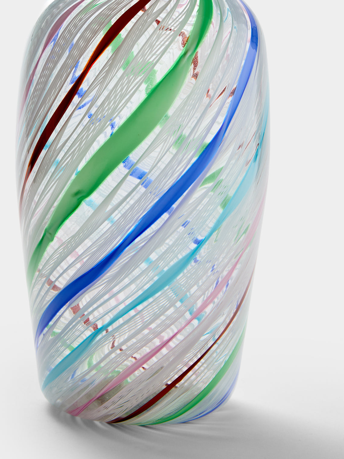 Antique and Vintage - 1980s La Fornasotta Murano Glass Vase (11in/28.5cm) - Multiple - ABASK