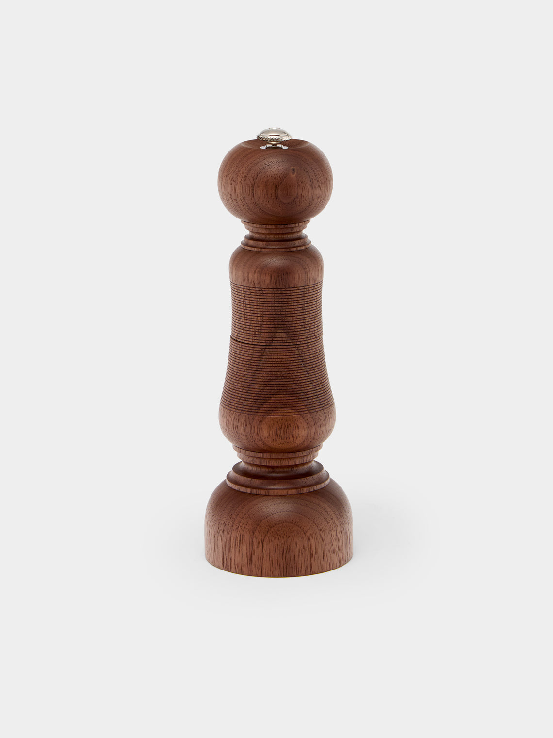 Yamani Woodworks - Hand-Turned Wood Salt Mill (7in/17.5cm) - Brown - ABASK - 