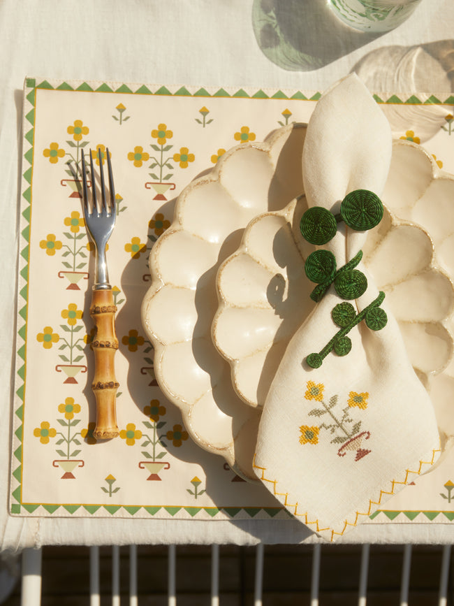 Kaneko Kohyo - Rinka Ceramic Dessert Plates (Set of 4) - White - ABASK