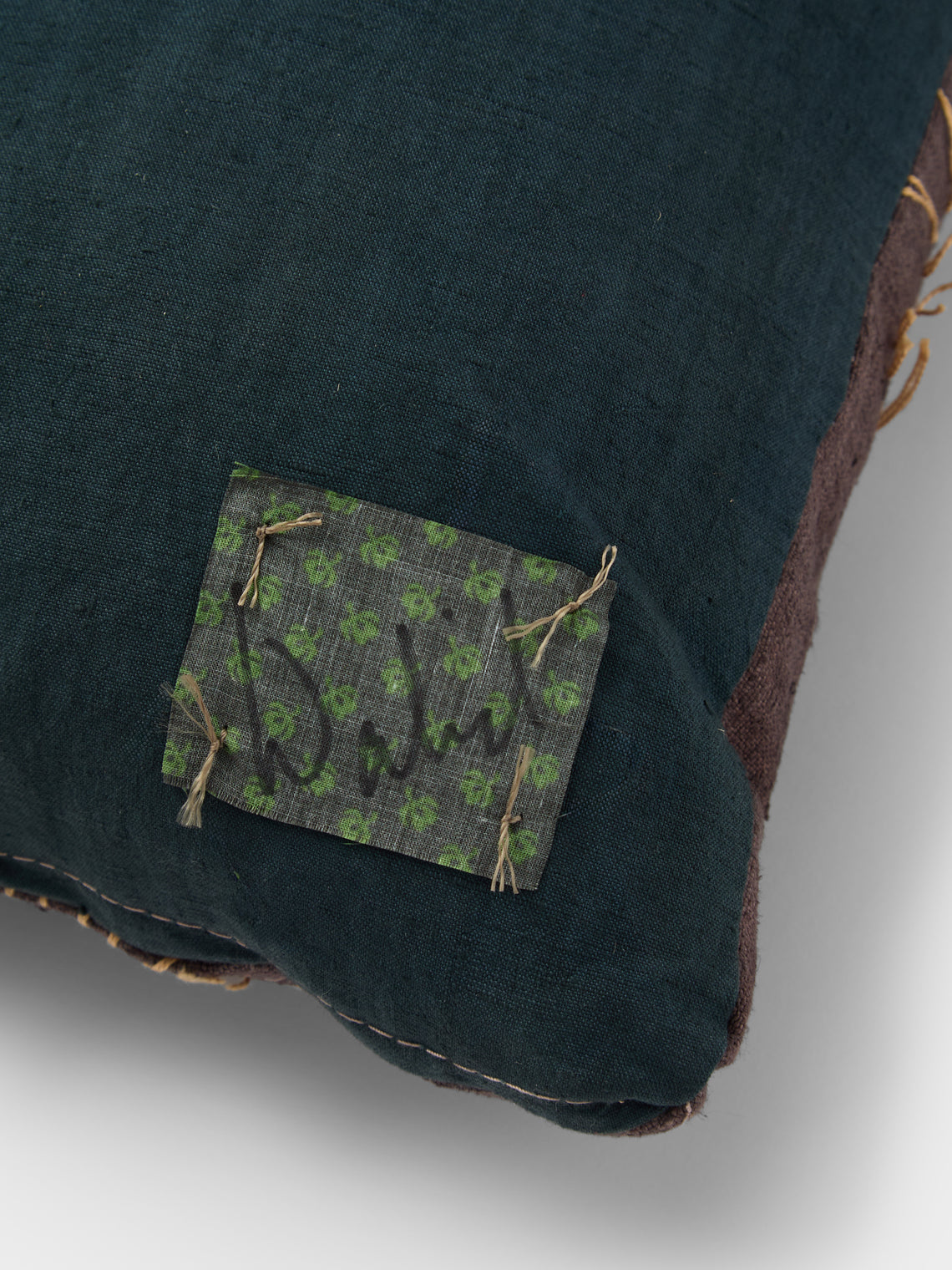 By Walid - 17th-Century Flemish Verdure Tapestry Linen Cushion (16in/41cm) - Multiple - ABASK