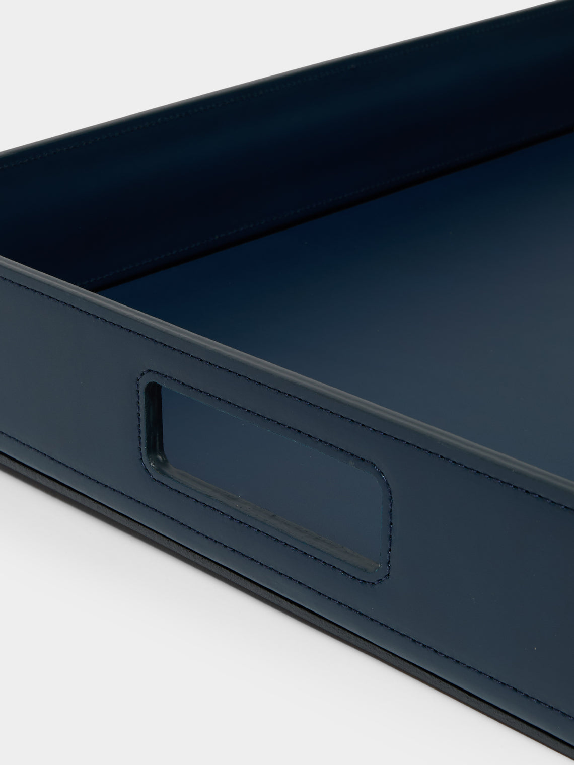 Riviere - Barcelona Leather Tray (25in/63.5cm) - Blue - ABASK