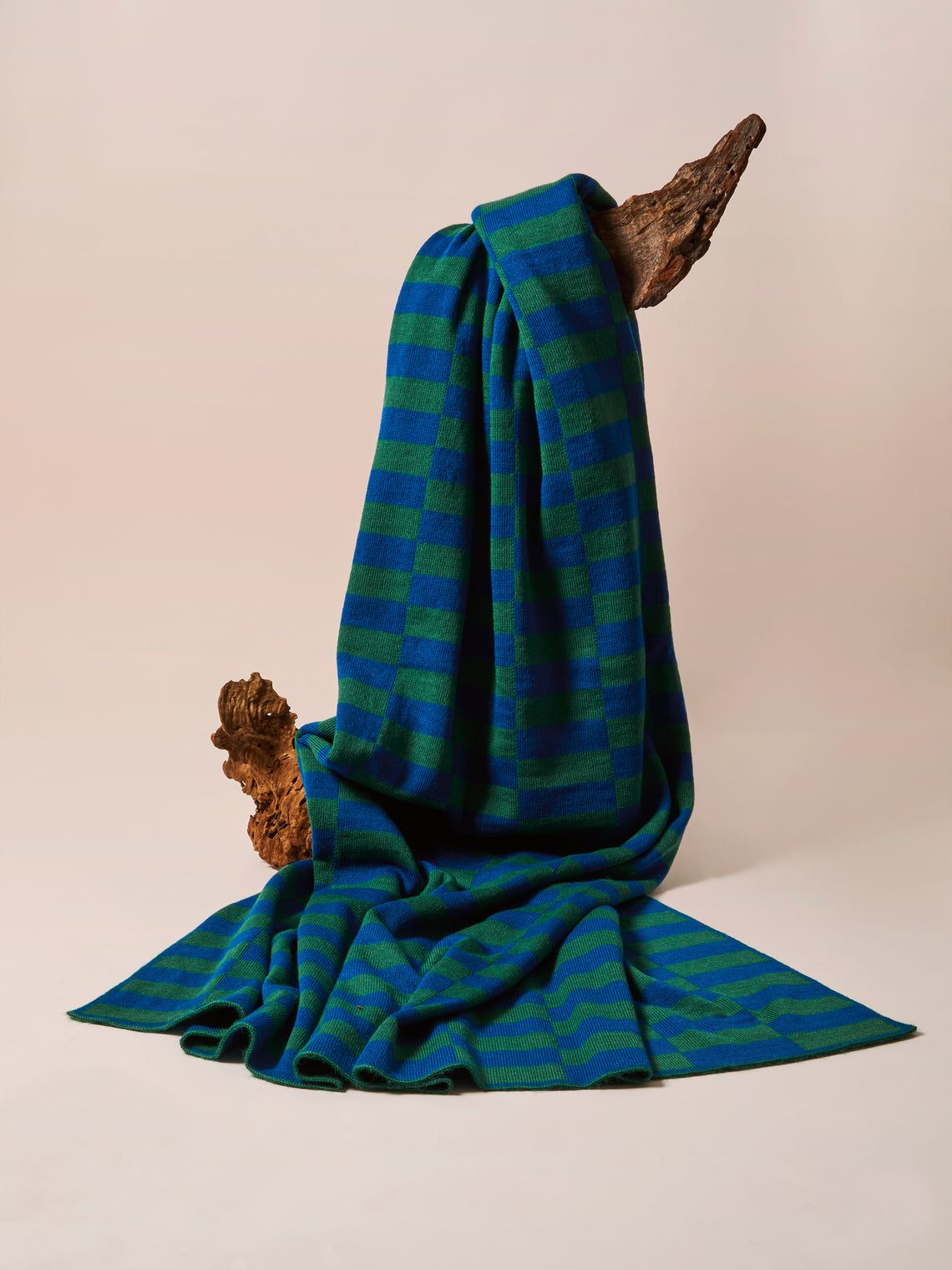 The Stroud - Flax Cotswold Lion Wool Blanket (88in/2.2m) - Blue - ABASK