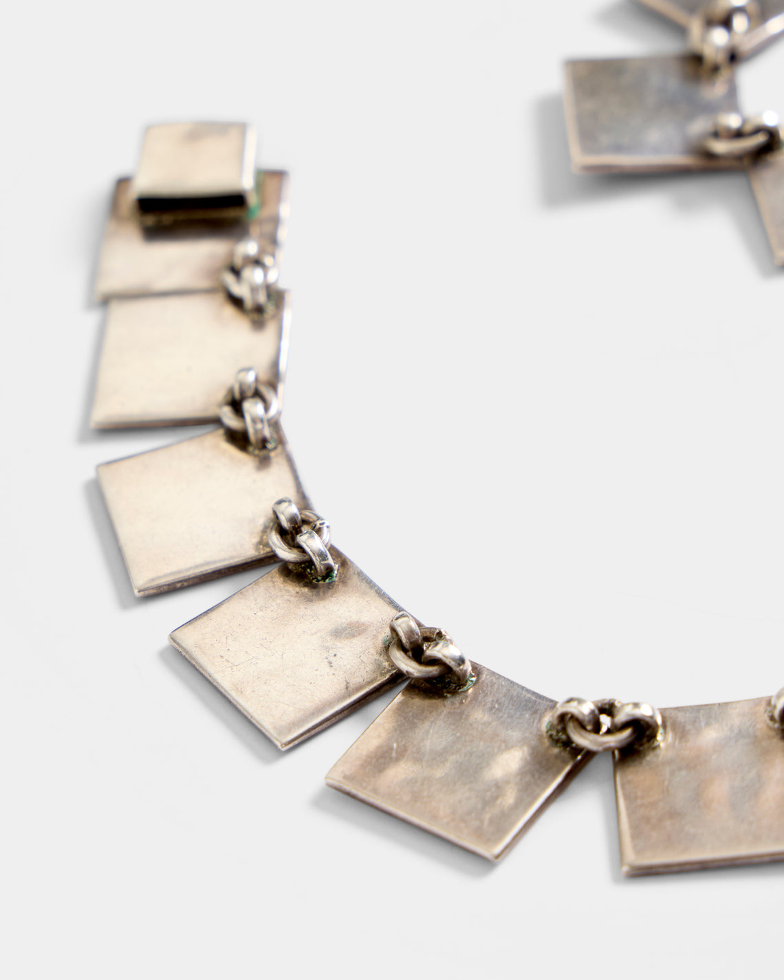 Mahnaz Collection - Women's Vintage 1950 Margot de Taxco Mexican Sterling Silver and Enamel Necklace - Silver - ABASK