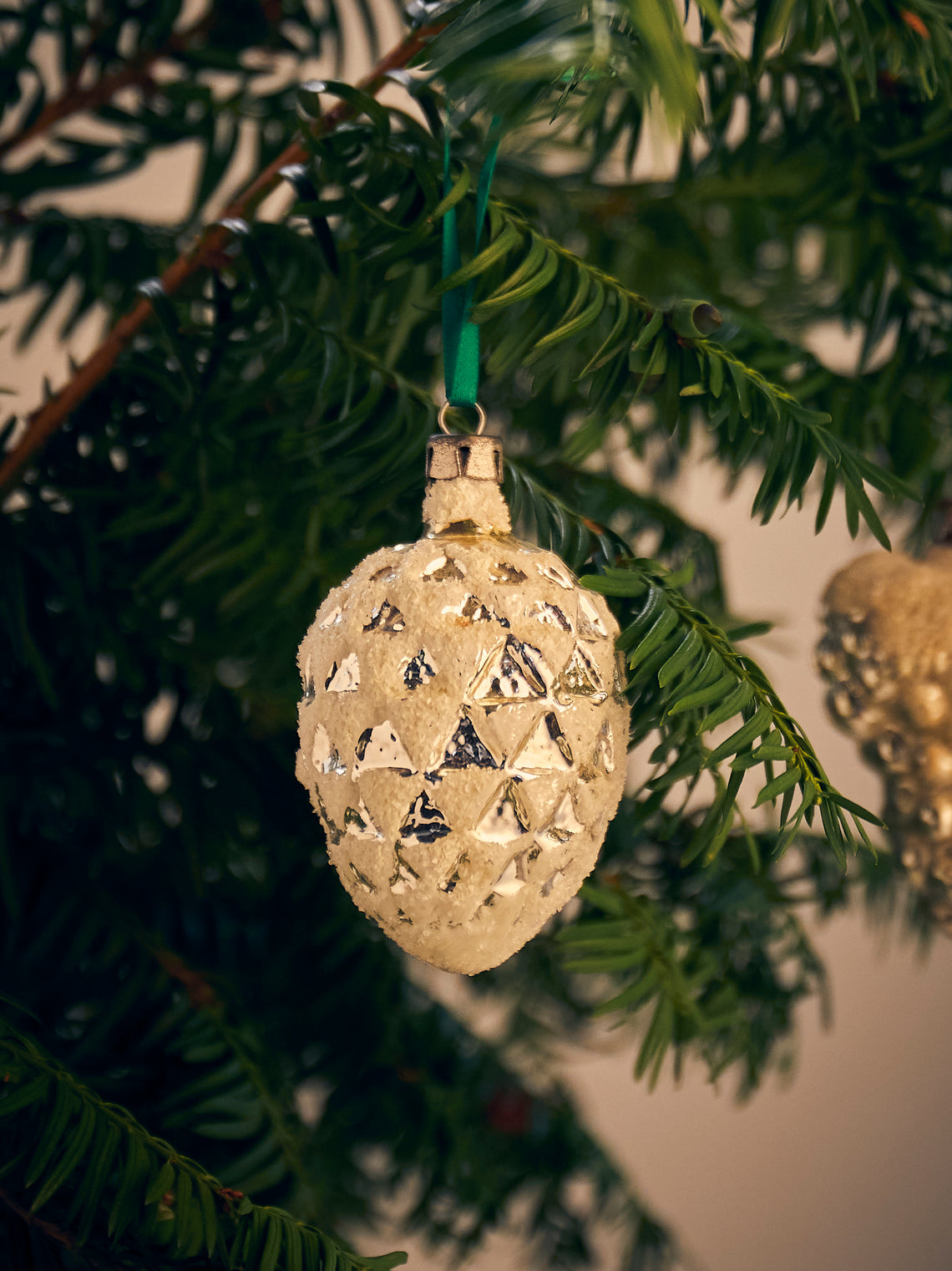 Antique and Vintage - Early-20th-Century Forest Glass Baubles (Set of 12) - Silver - ABASK