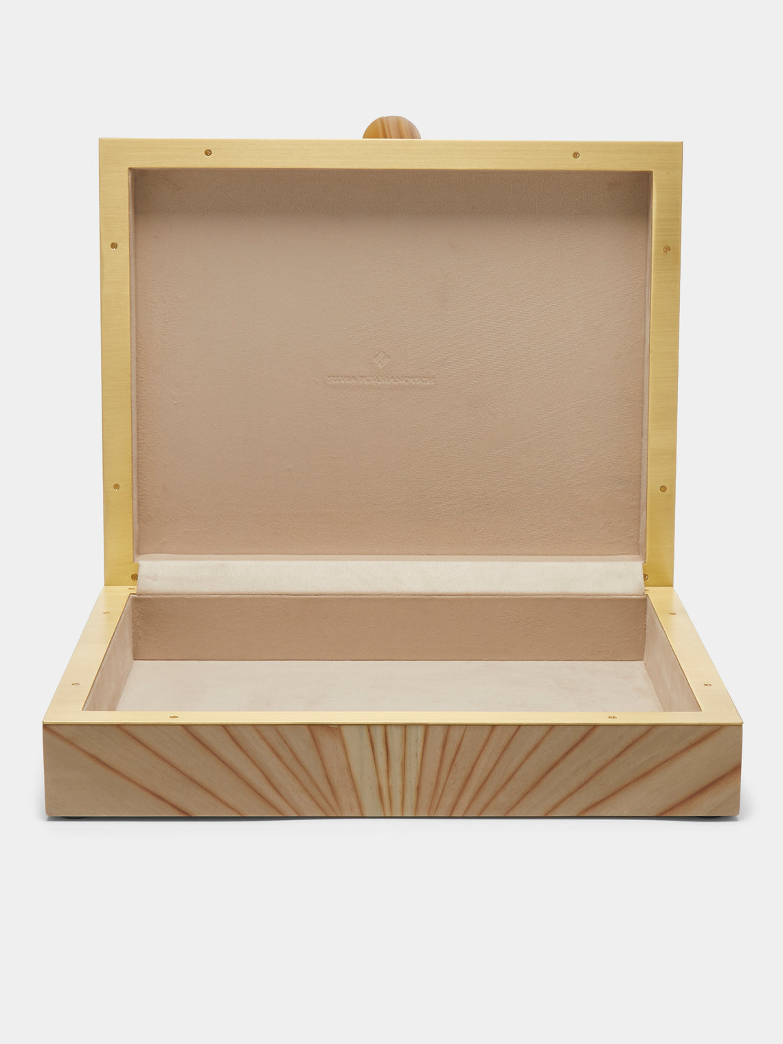 Silvia Furmanovich - Swans Marquetry Wood Box - Beige - ABASK