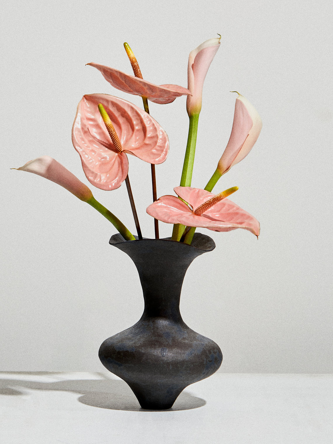 By Raffaella - Giulietta Hand-Coiled Stoneware Vase (10in/25cm) - Black - ABASK