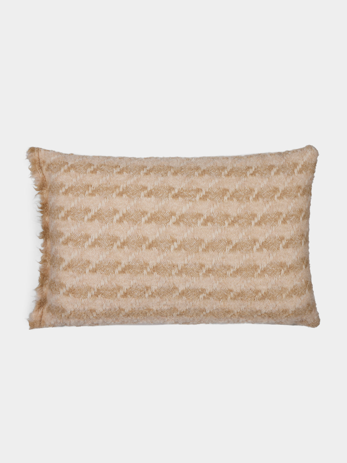 The House of Lyria - Temperanza Mohair and Wool Cushion (23.5in/60cm) - Cream - ABASK