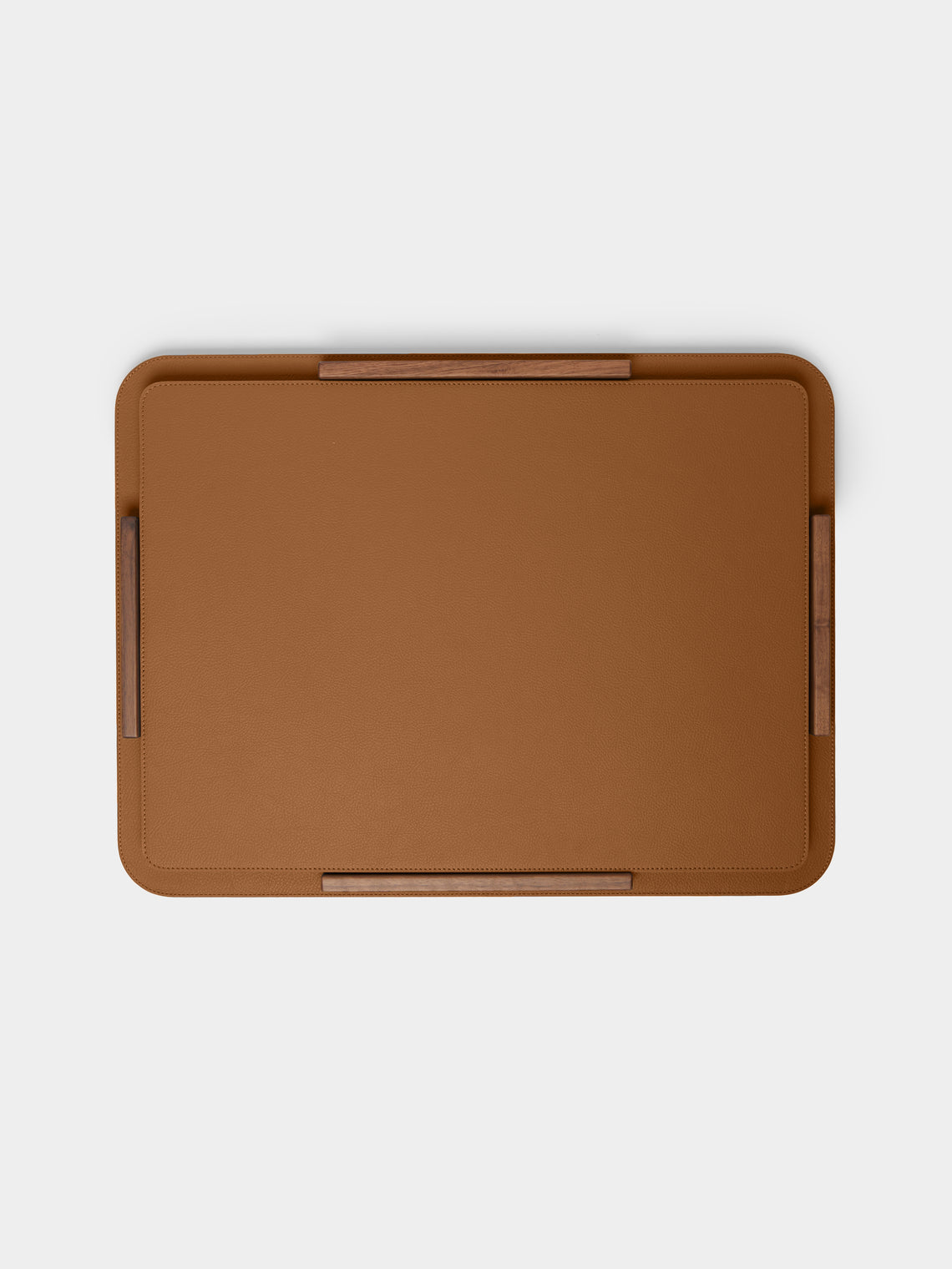 Giobagnara x Poltrona Frau - Leather and Walnut Placemats with Holder (Set of 6) - Tan - ABASK