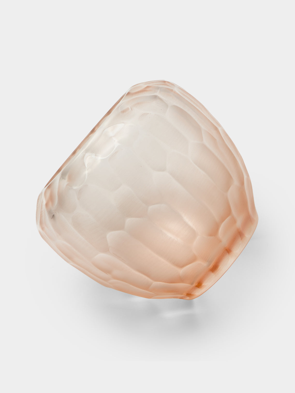 Micheluzzi Glass - Goccia Rose Bamboo Hand-Blown Murano Glass Vase (8in/20cm) - Pink - ABASK