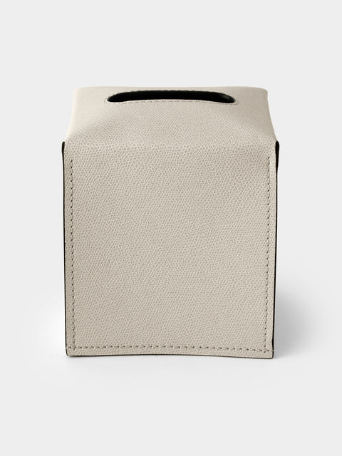 Giobagnara - Ready Leather Tissue Box - Cream - ABASK - 