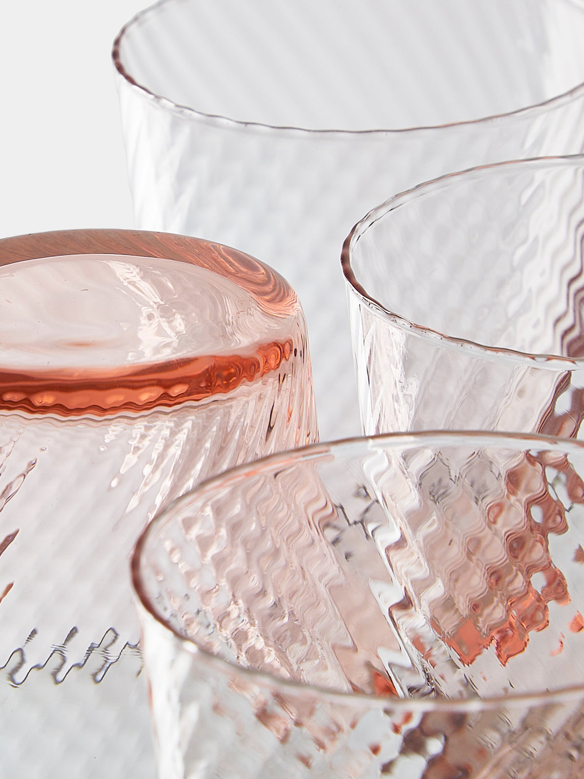 Mun Deluxe Brand Venezia - Torsé Hand-Blown Glass Highballs (Set of 6) - Pink - ABASK