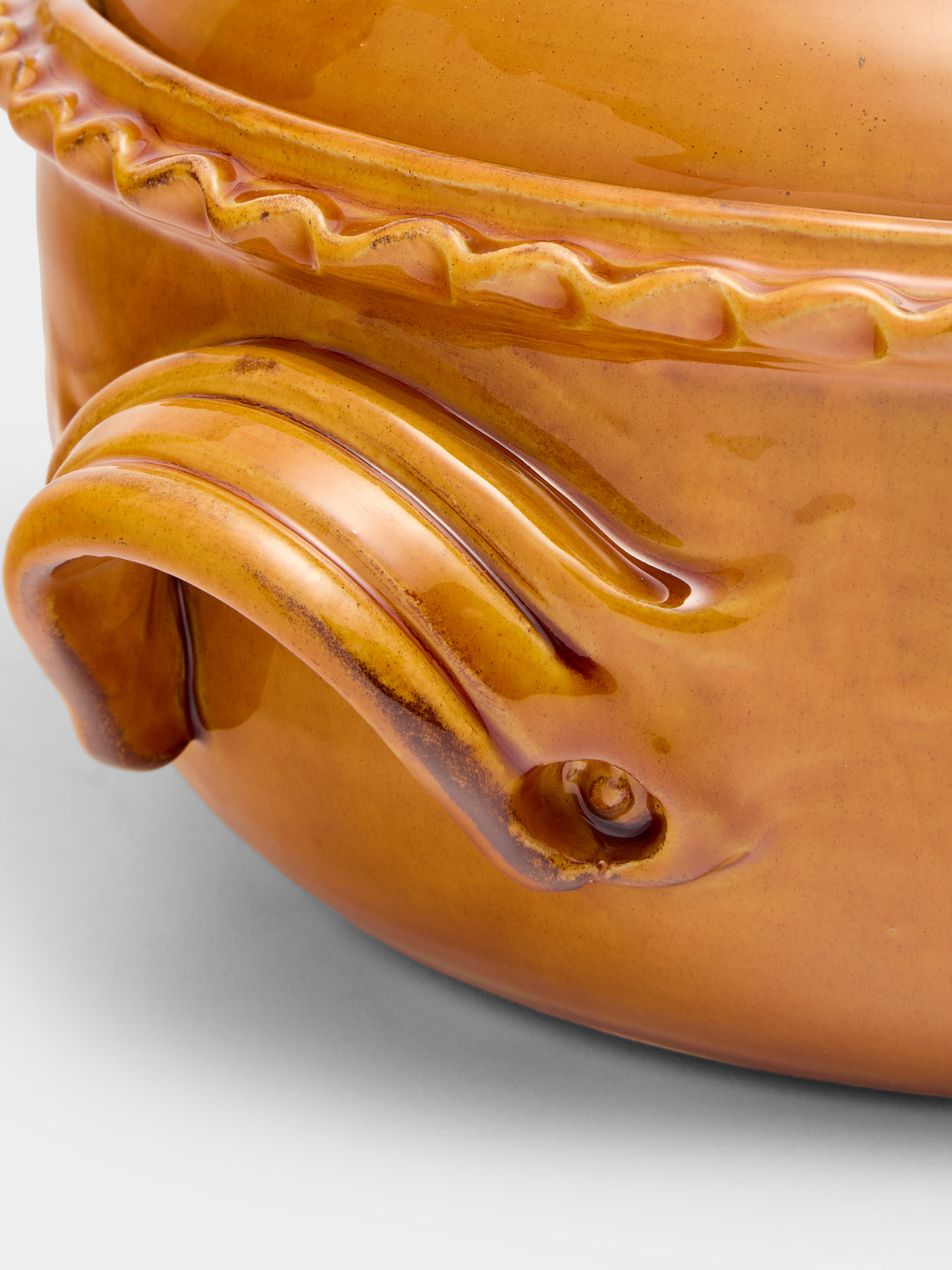 Poterie de Cliousclat - Slipware Lidded Pot - Orange - ABASK