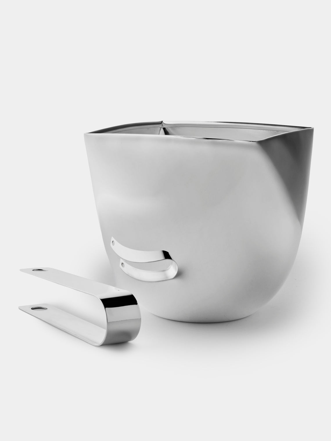 Pampaloni - Silver-Plated Ice Bucket with Tongs - Silver - ABASK