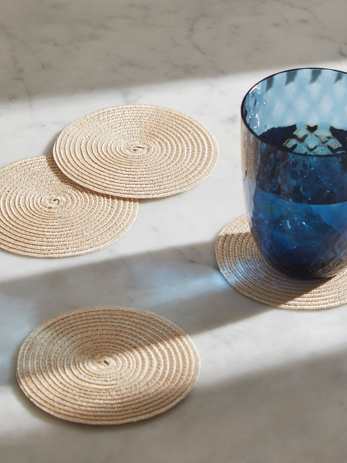 Pigment France - Trocadero TechStraw Coasters (Set of 4) - Natural - ABASK