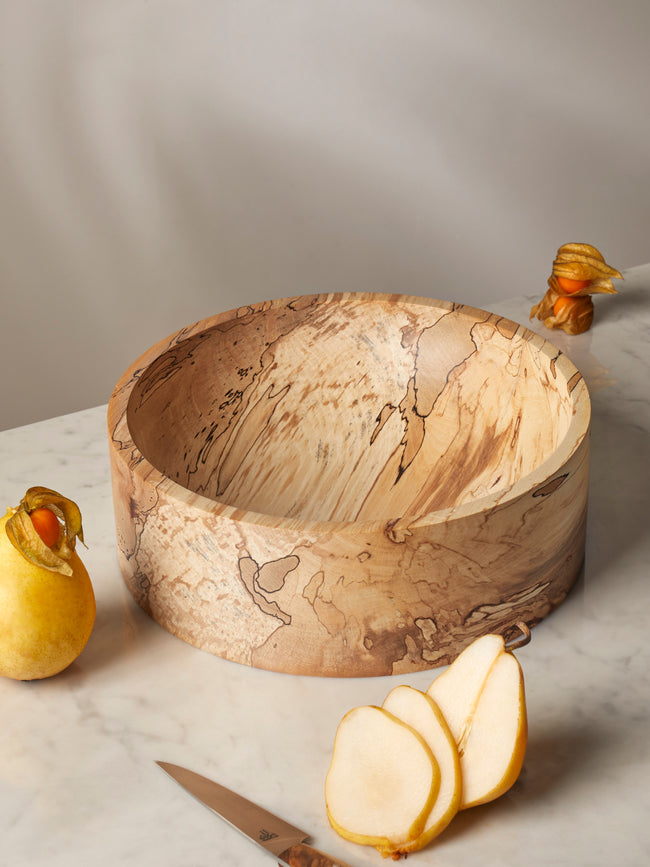 Bird & Branch - Spalted Beech Wood Tall Bowl - Natural - ABASK